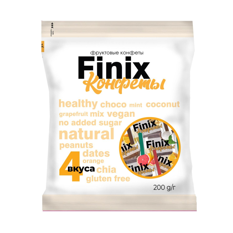 Конфеты Finix Candy Микс фруктовые четыре вкуса, 200г - фото 1