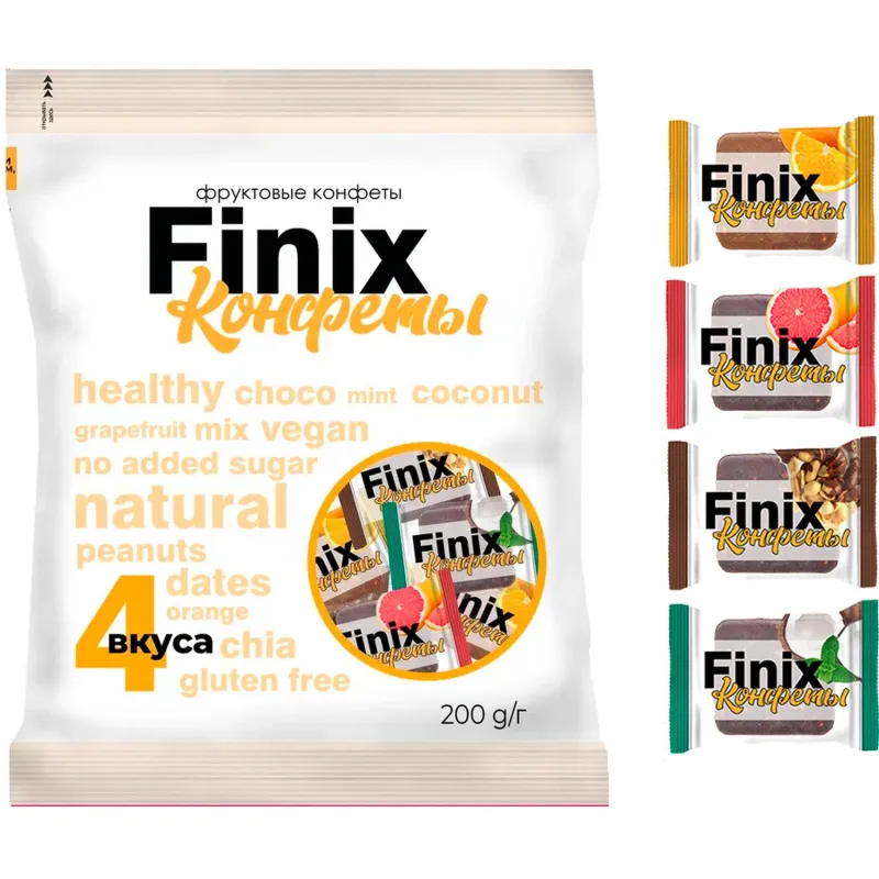 Конфеты Finix Candy Микс фруктовые четыре вкуса, 200г - фото 5