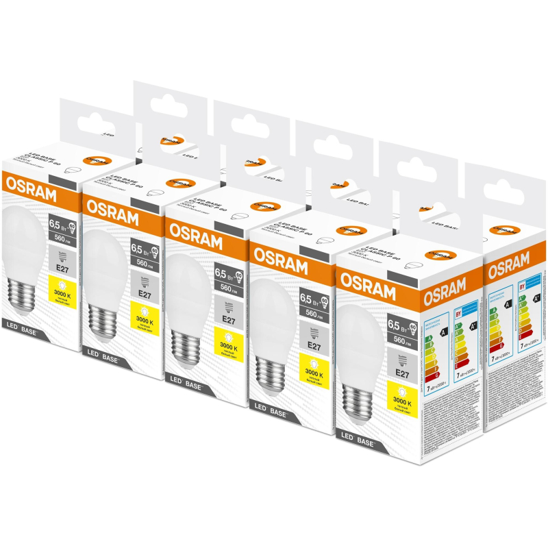 Лампа светодиодная OSRAM LBE CLP60 6,5W/830 230V E27 FS1 - фото 1