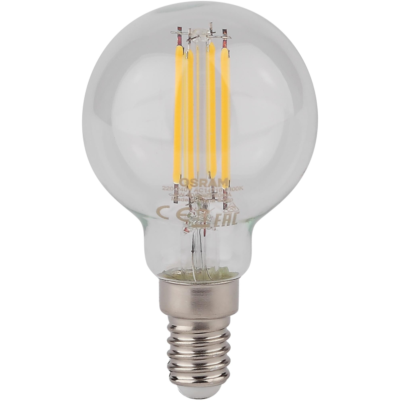 Лампа светодиодная OSRAM LSCLP60D 5W/827 230V FIL E14 FS1 - фото 3