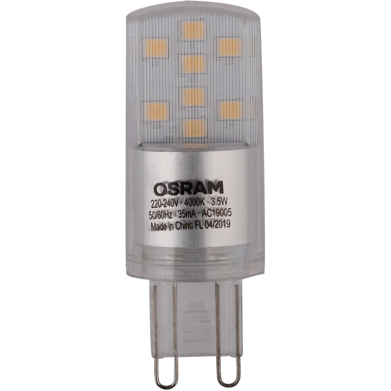Лампа светодиодная OSRAM LEDSPIN40 CL 3,5W/840 230V G9 FS1 (315853) - фото 3