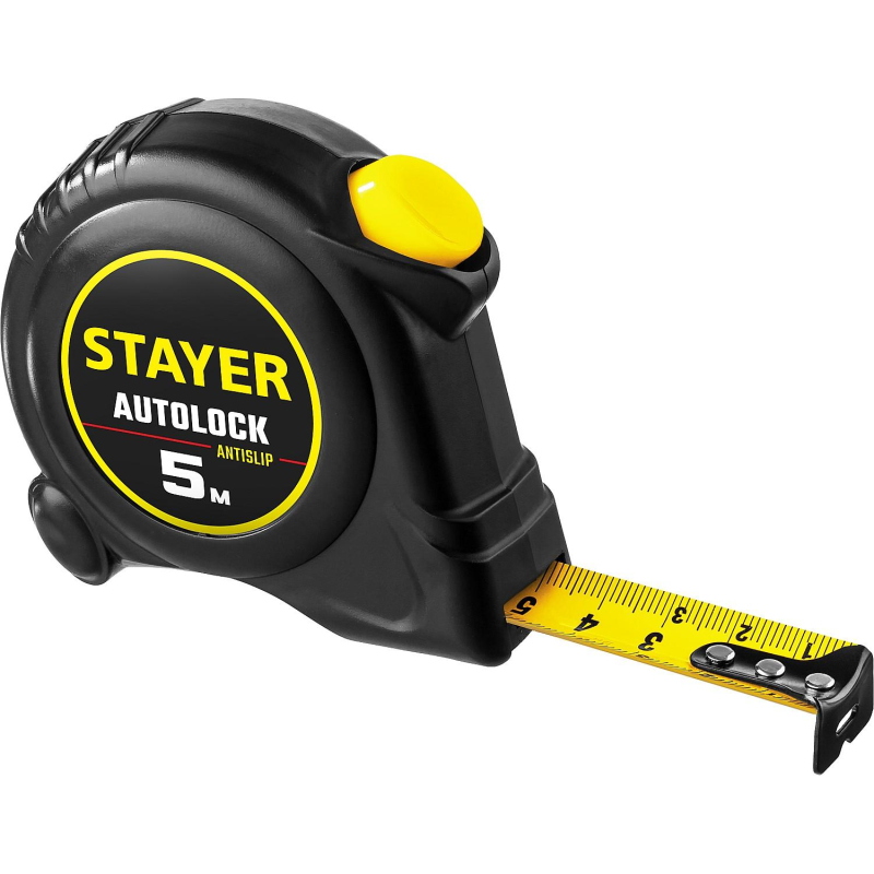 Рулетка с автостопом STAYER  AutoLock 5м х 19мм (2-34126-05-19) - фото 1