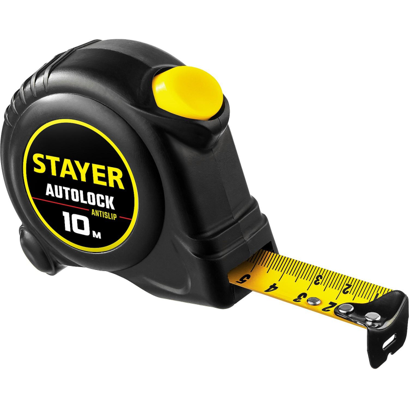 Рулетка с автостопом STAYER  AutoLock 10м х 25мм (2-34126-10-25) - фото 1
