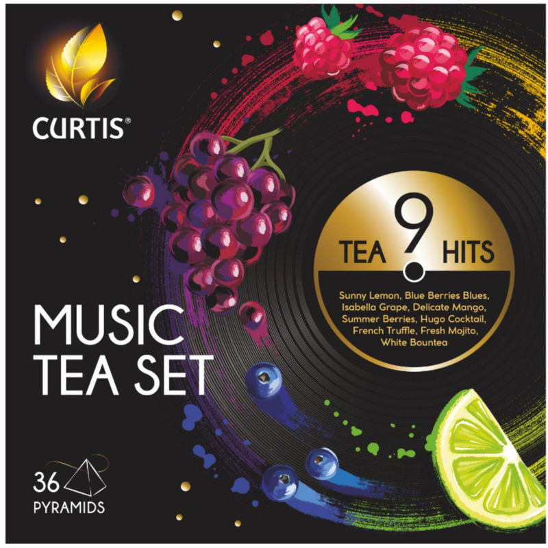 Чай Curtis Music Tea Set пакетированный ассорти 9 вкусовx4шт, 63,2г - фото 1