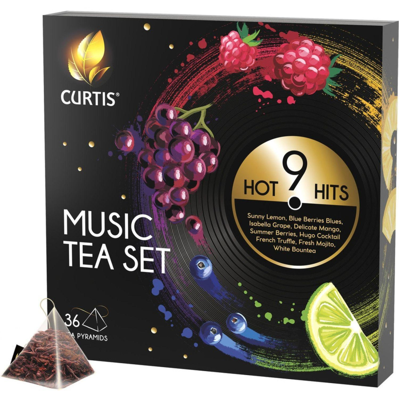 Чай Curtis Music Tea Set пакетированный ассорти 9 вкусовx4шт, 63,2г - фото 2