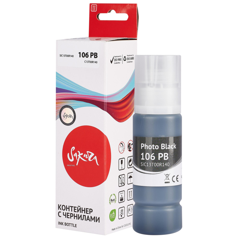 Чернила Sakura C13T00R140 106 PB/006 вод.фот.чер.70мл.для Epson ET-7700 - фото 1