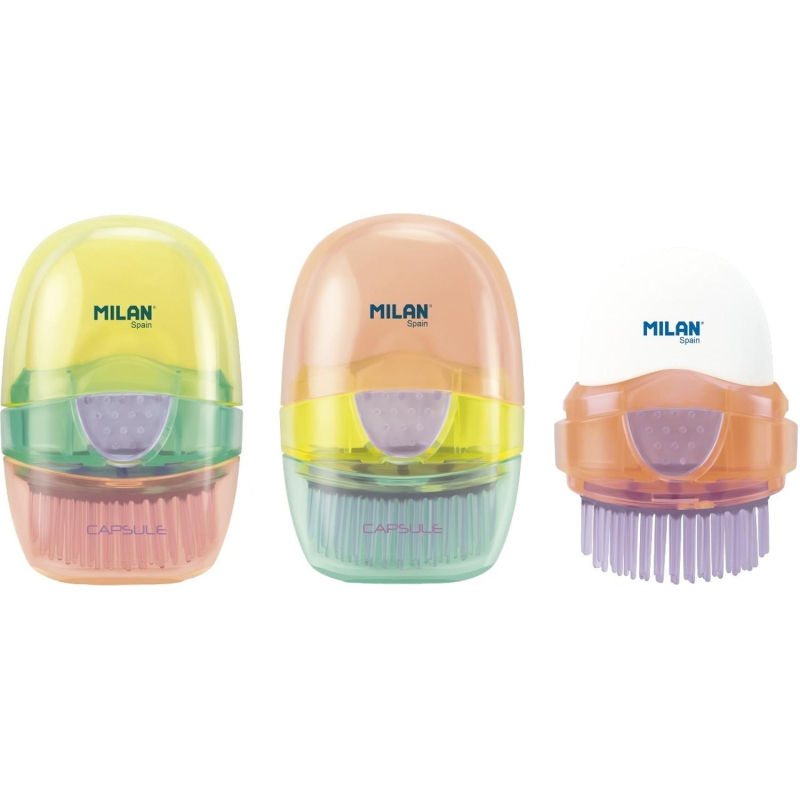 Ластик Milan CAPSULE New Look пласт.держатель,с кист,синт.каучук 4900116LK2 - фото 2