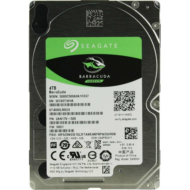 Жесткий диск Seagate Blue 4TB, SATA, 5400rpm, 128MB(ST4000LM024) - фото 1