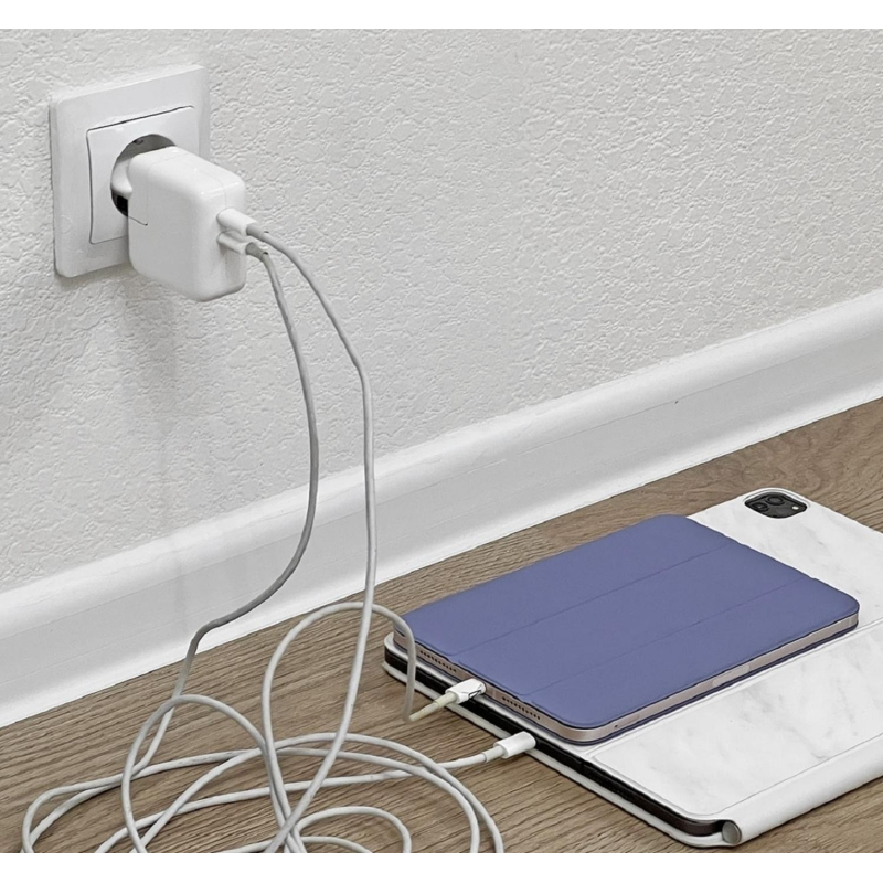 Зарядное устройство Apple (MNWP3ZM/A) 35W Dual USB-C Port - фото 4