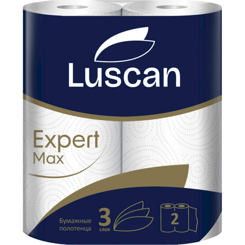 Полотенца бумажные Luscan Expert Max 3сл, 2рул/уп, 18м - фото 1