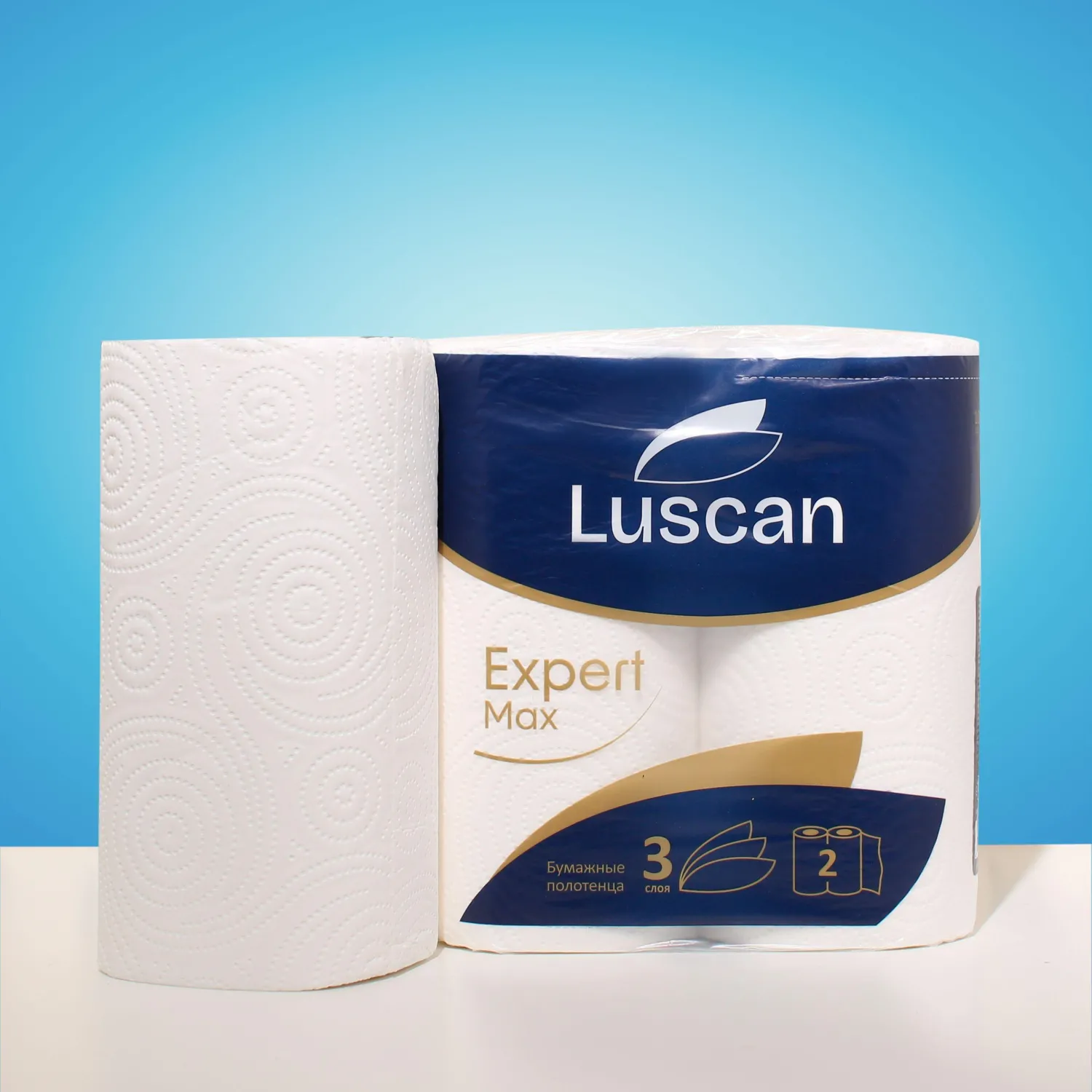 Полотенца бумажные Luscan Expert Max 3сл, 2рул/уп, 18м - фото 4