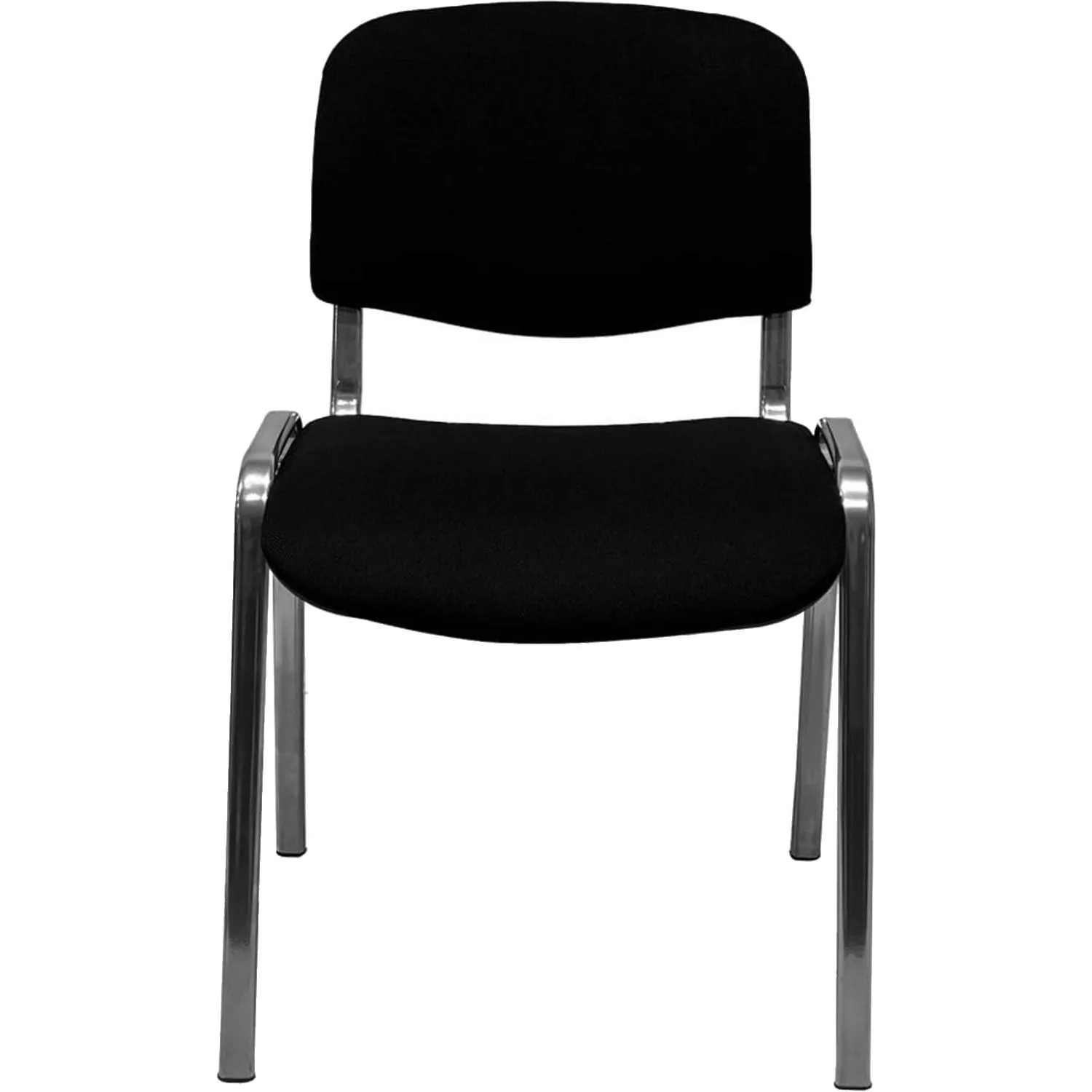 Стул КО_EChair Rio(ИЗО) РС01.00.10 ткань черная 101, каркас под хром - фото 2