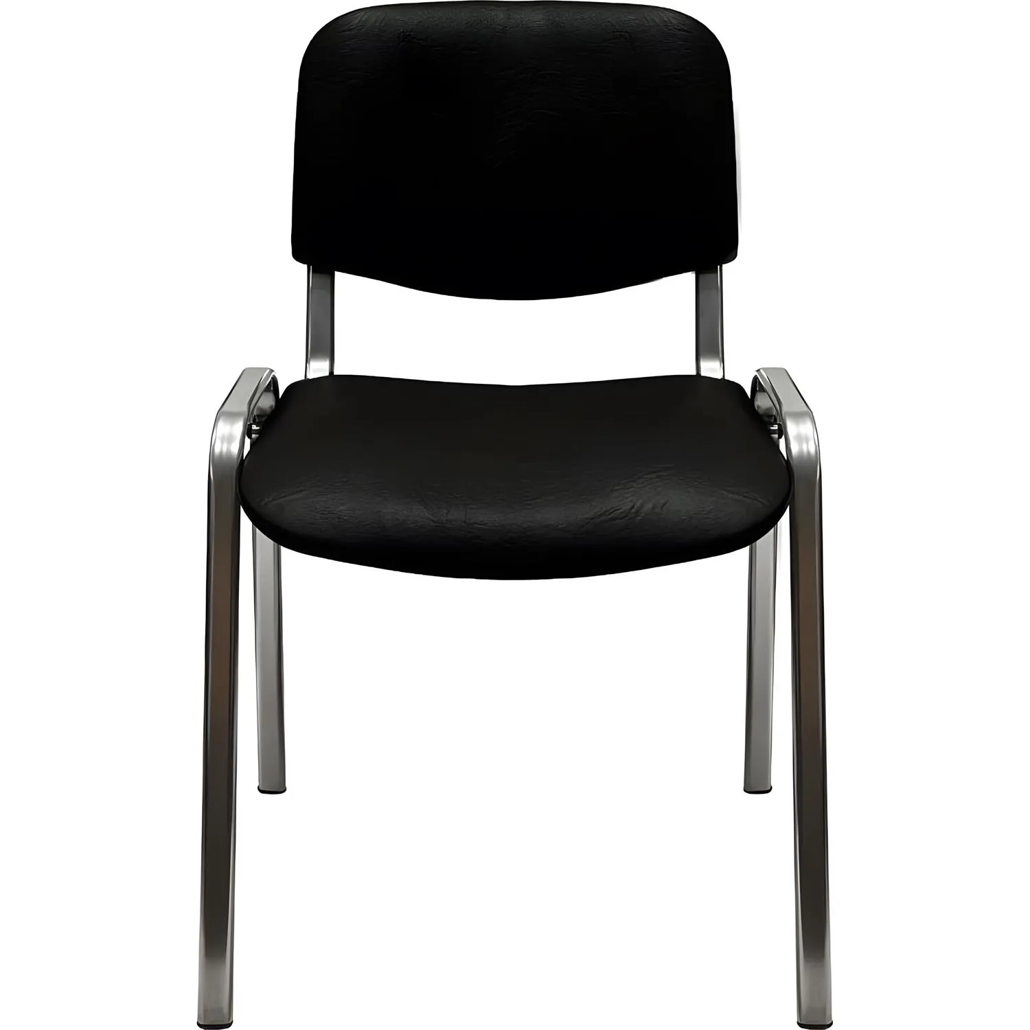 Стул КО_EChair Rio(ИЗО) РС01.00.10 к/з чер гладкая 201, каркас под хром - фото 2