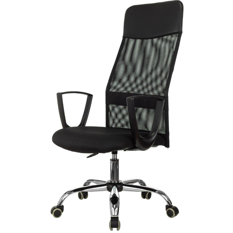 Кресло VB_EChair-510 TW сетка/ткань черный хром - фото 1