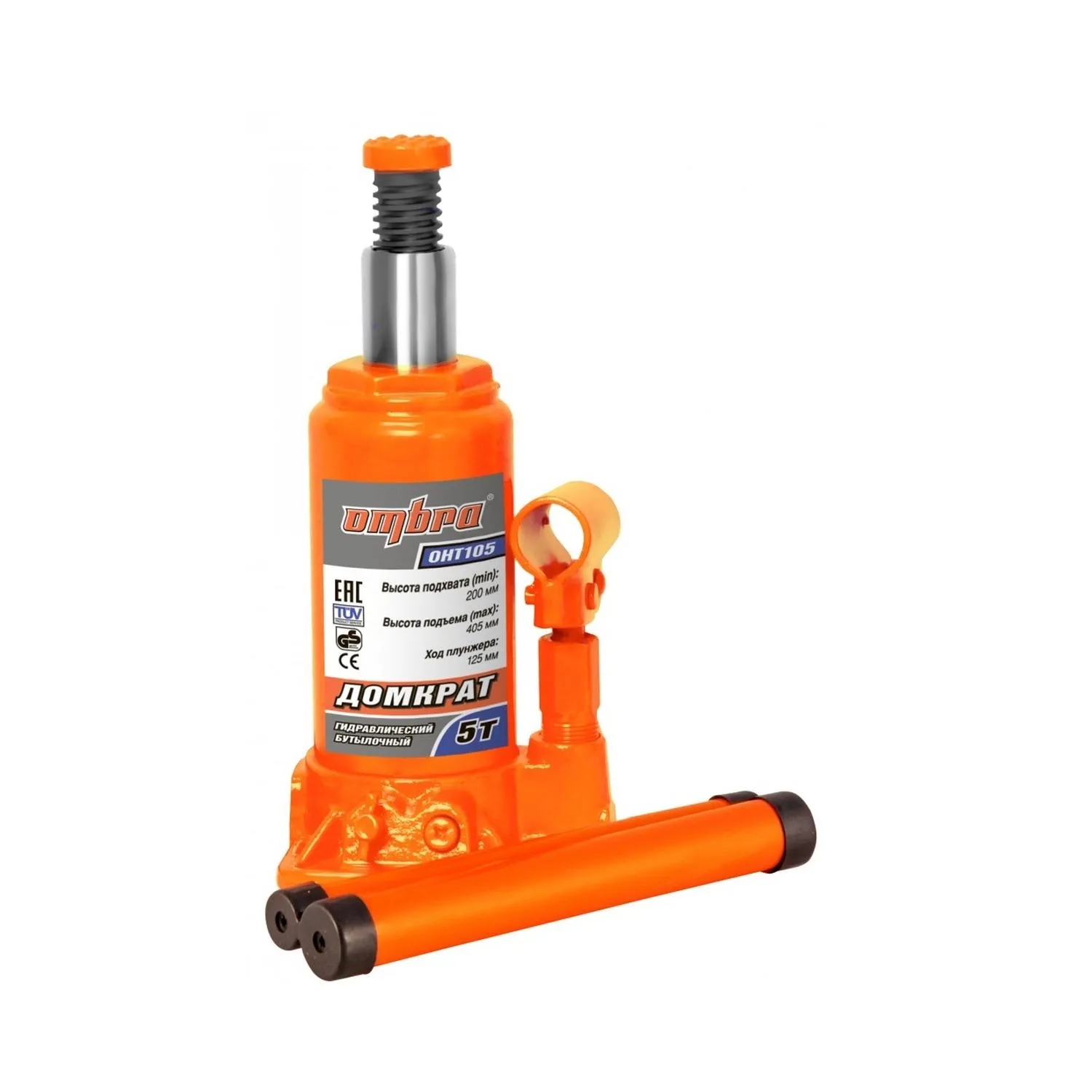 Домкрат гидравлический профессиональный 5 т., 200-405 мм, OHT105 - фото 1