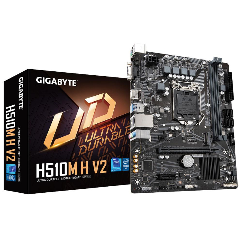 Материнская плата Gigabyte H510M H V2, s1200, H470, 2xDDR4, mATX - фото 5