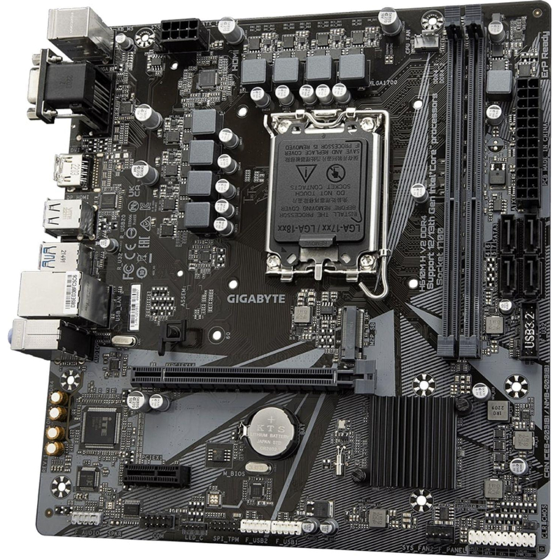 Материнская плата Gigabyte H610M H V2 DDR4, s1700, H610, 2xDDR4  mATX - фото 4