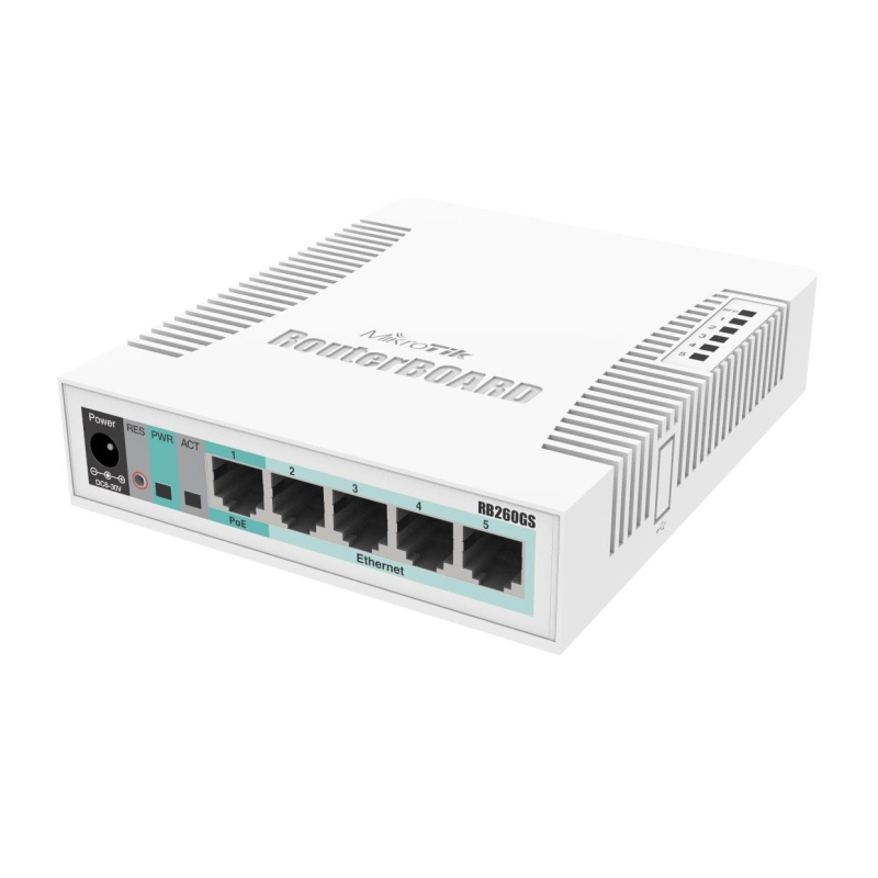Коммутатор MikroTik RB260GS CSS106-5G-1S, управляемый, 5Gbit/PoE - фото 1