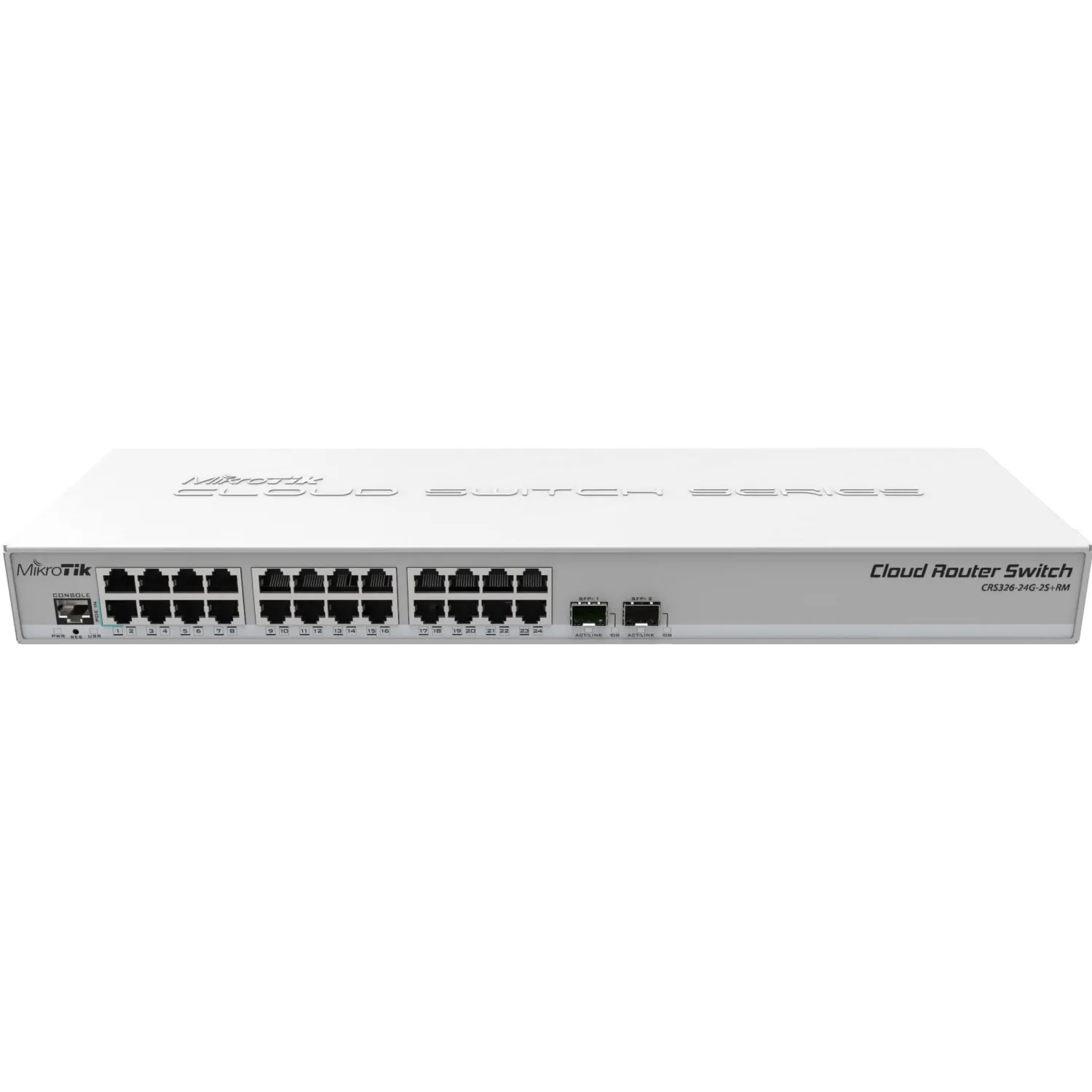 Коммутатор MikroTik CRS326-24G-2S+RM 24x1Gb, 2xSFP, 1U 19 - фото 1