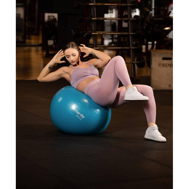 Фитбол STARFIT GB-109 65см,1000гр антивзрыв,с ручн насосом,син,УТ-00020819 - фото 7