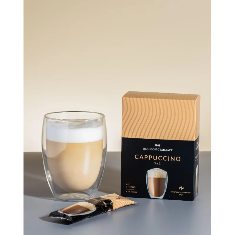 Кофе порционный 3в1 Деловой Стандарт Cappuccino, 18грх10шт/уп - фото 5