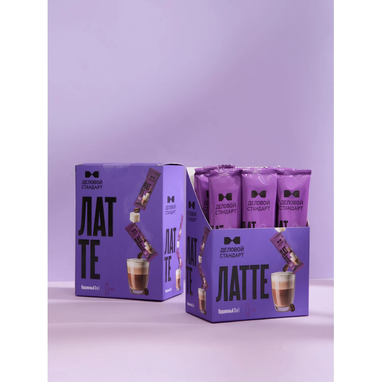 Кофе порционный 3в1 Деловой Стандарт Latte, 16грх10шт/уп - фото 5