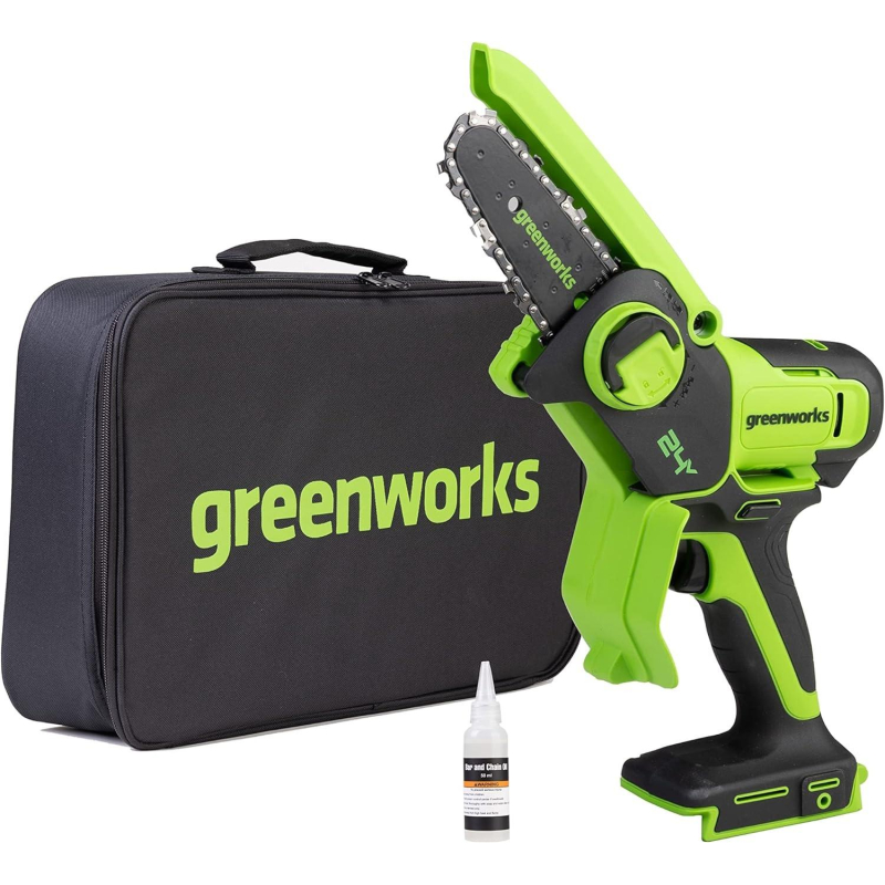 Пила цепная аккумуляторная мини Greenworks, 24V без АКБ и ЗУ (2008207) - фото 2