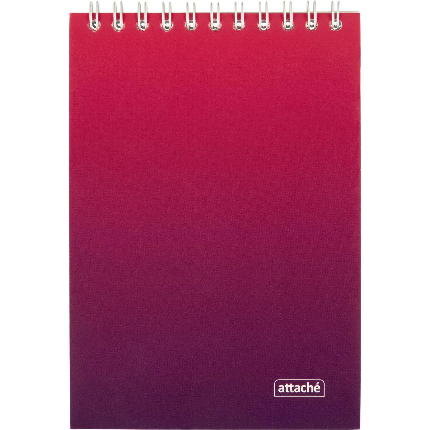 Блокнот А6 60л Attache Градиент Малиновый клетка, 65г, греб, УФ-лак - фото 1