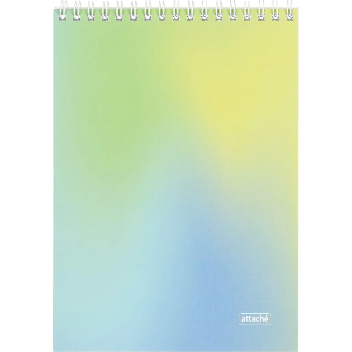 Блокнот А5 80л Attache Яркий Градиент №1 клетка, греб, картон, софттач-лак - фото 1