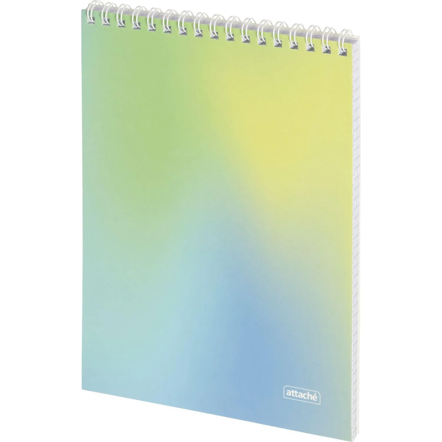 Блокнот А5 80л Attache Яркий Градиент №1 клетка, греб, картон, софттач-лак - фото 2