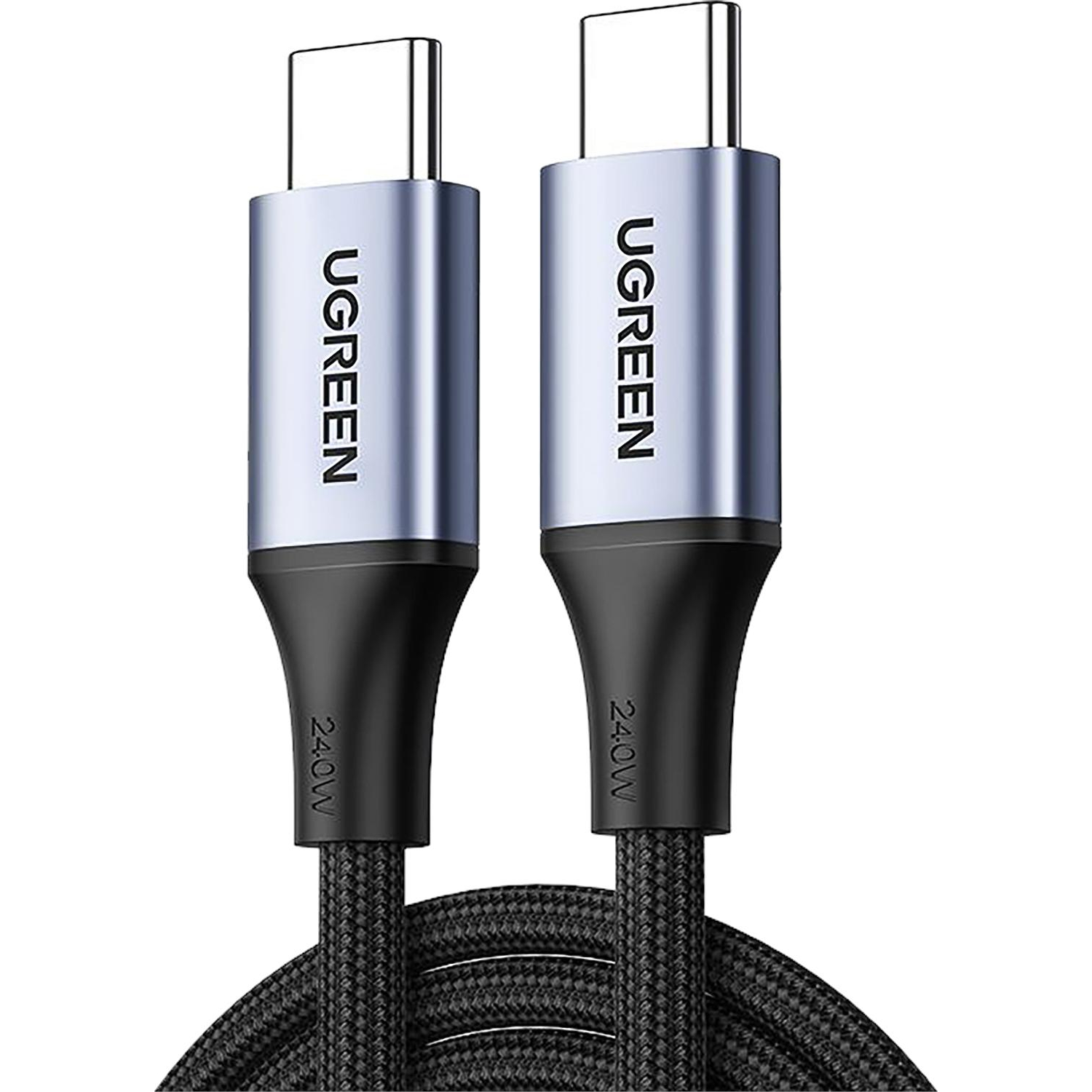 Кабель UGREEN US535 (15311) USB-C to USB-C 240WPD 1м. серый космос - фото 2