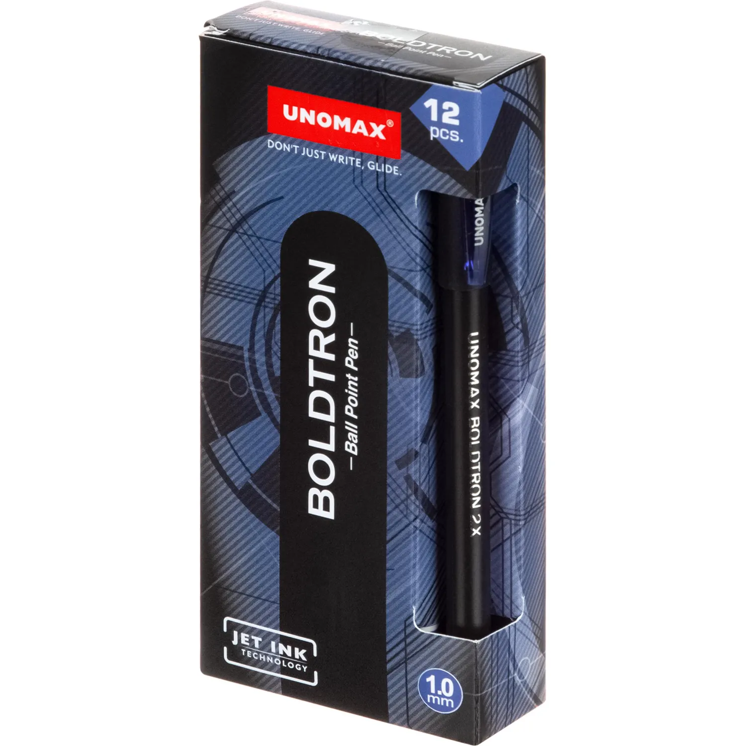 Ручка шариковая неавтомат. Unomax Boldtron 2x д.ш1 мм,масл,син - фото 7