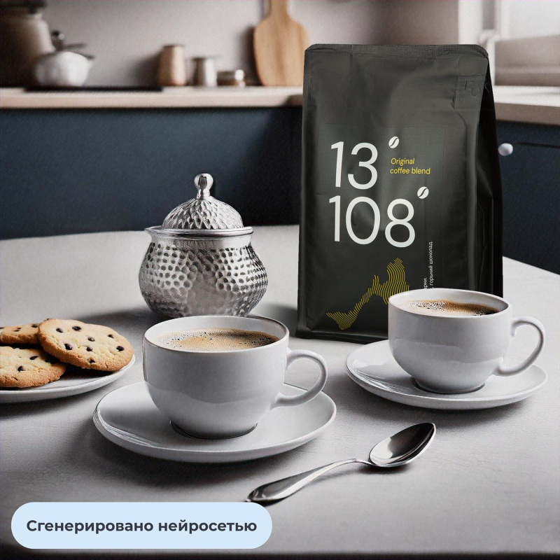 Кофе жареный в зернах 13/108 Original coffee blend 250г - фото 4
