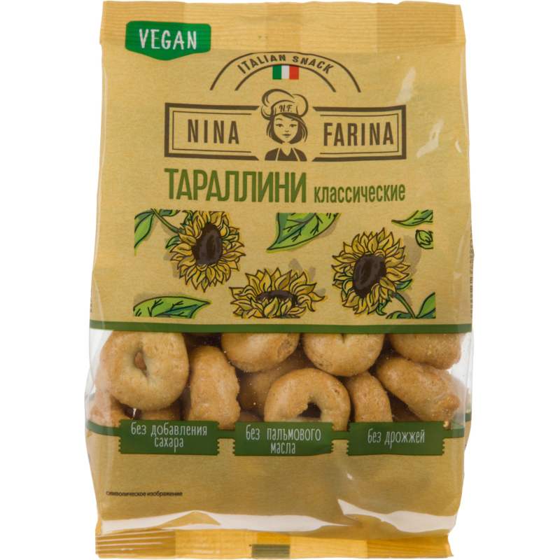 Сушки Тараллини Nina Farina классические, 180гВТ002 - фото 1