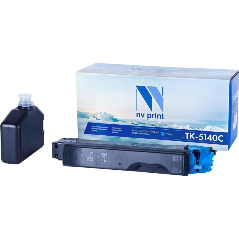 Картридж лазерный NV Print TK-5140С гол.для Kyocera ECOSYS P6130 (ЛМ) - фото 1