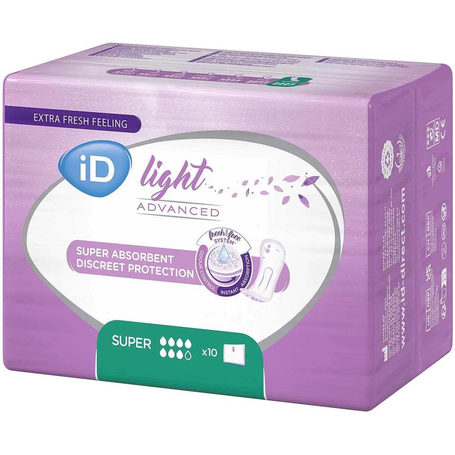 Прокладки урологические ID Light Advanced Super 10 шт/уп - фото 1