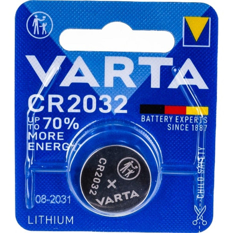 Батарейка Varta ELECTRONICS CR2032 BL1 Lithium 3V (6032) (6032101401) - фото 1