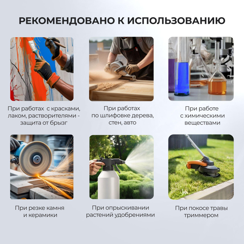 Очки защитные закрытые панорамные I-PROTECT с низким профилем (ОЧК900) - фото 4