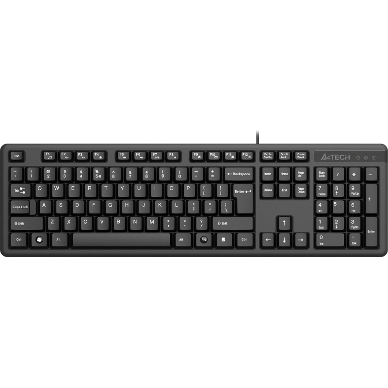 Клавиатура A4Tech KK-3 черный USB KK-3 USB (BLACK) - фото 1