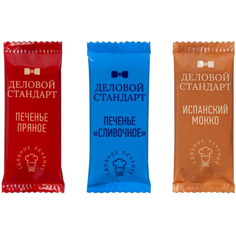 Печенье Деловой Стандарт(Пряное,Сливочное,Испанский Мокко)(инд.уп),300шт/уп - фото 3