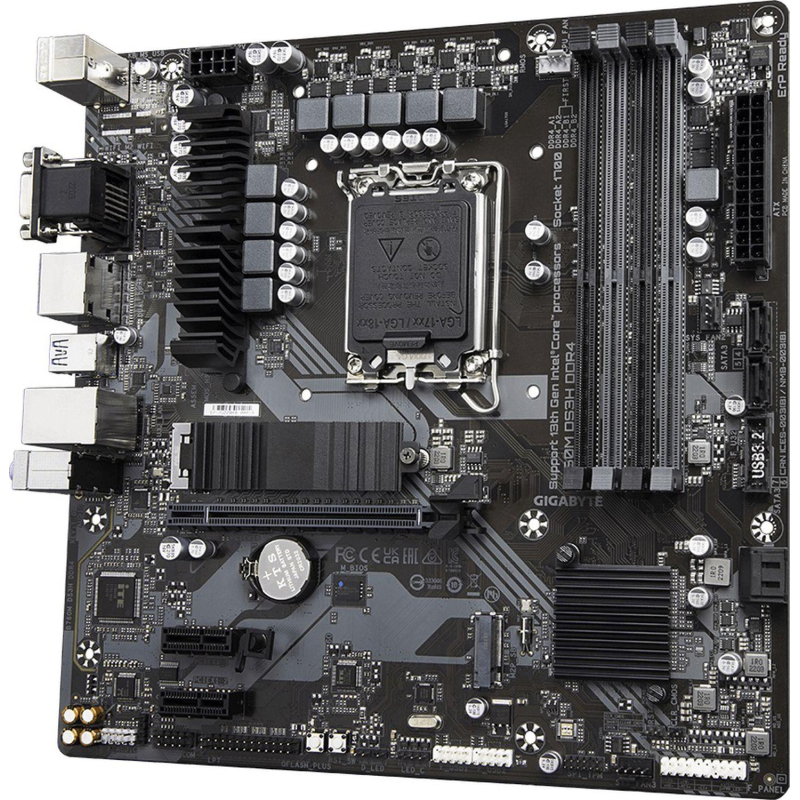 Материнская плата Gigabyte B760M DS3H DDR4 s1700, Intel B760, 4xDDR4-3200 - фото 3