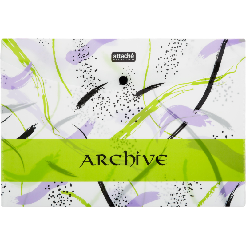 Папка-конверт на кнопке A4 Attache Archive 180 мкм, 3 шт/уп - фото 2