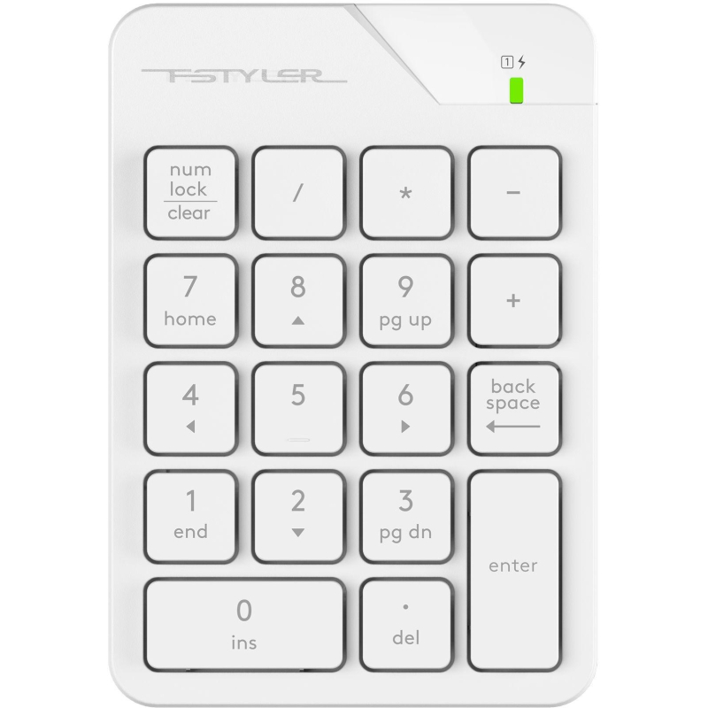 Клавиатура числовой блок A4Tech FGK21C белый USB WLS slim - фото 1
