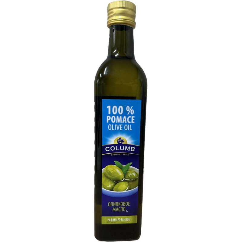Масло COLUMB оливковое раф. высшего качества Pomace Oil, стекло, 500 мл - фото 1