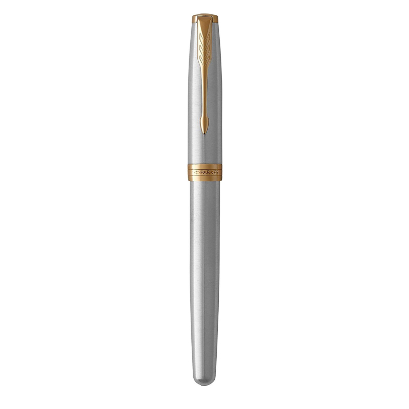 Ручка перьевая Parker Sonnet Stainless Steel GT черн,1мм,кор 1931505 - фото 3