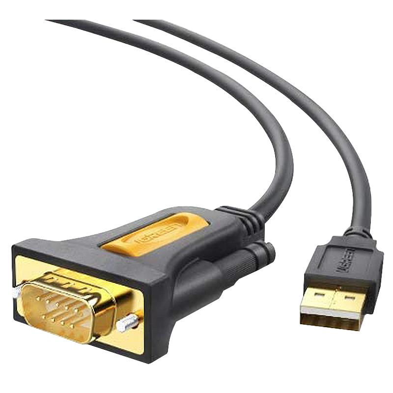 Кабель UGREEN адаптер CR104 USB 2.0 A-DB9 RS-232. 3м, черный (20223) - фото 1