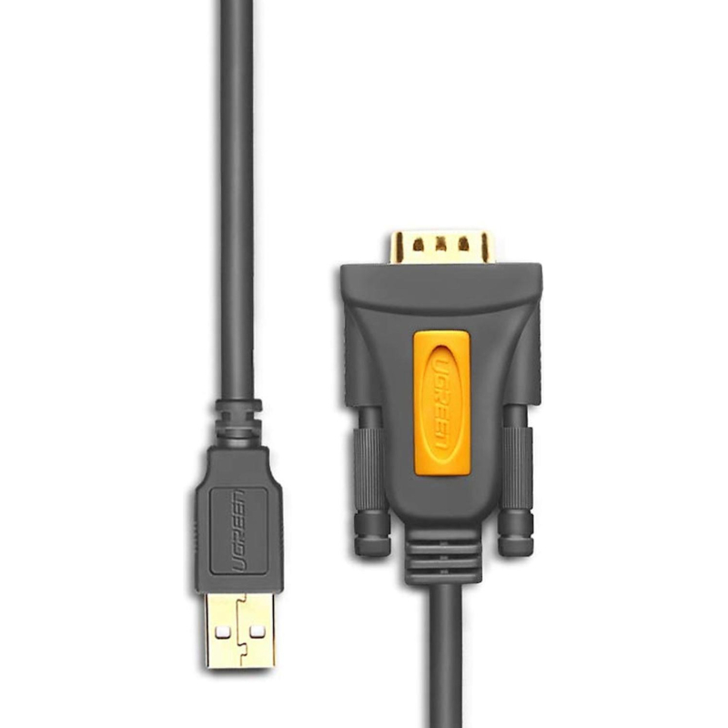 Кабель UGREEN адаптер CR104 USB 2.0 A-DB9 RS-232. 3м, черный (20223) - фото 2