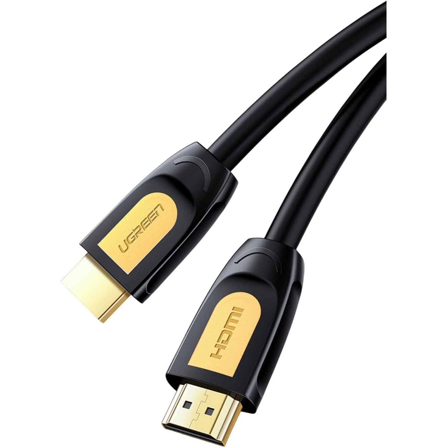 Кабель UGREEN HD101 HDMI 4K цвет желтый/черный. 2м (10129) - фото 2