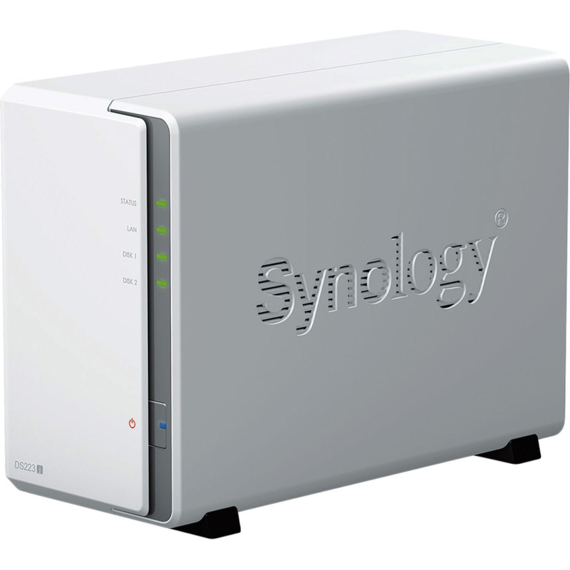Сетевое хранилище Synology DS223j 2x2.5/3.5 SATA/Realtek RTD1296/1GB DDR4 - фото 1