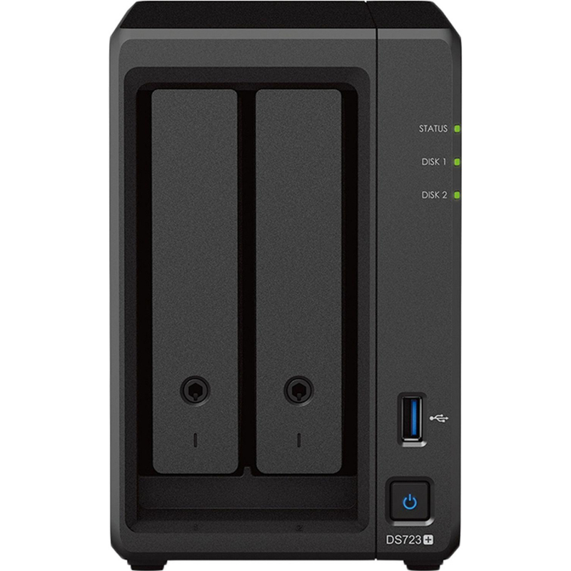 Сетевое хранилище Synology DS723+ 2x2.5/3.5 SATA/Ryzen R1600/2GB DDR4 - фото 2